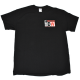 Dirty Whooore Men's Black T with DW Square Orange & White Logo