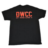 Dirty Whooore Men's Black T with DWCC Orange Logo