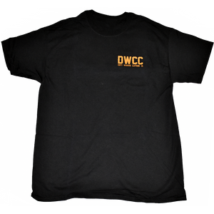 Dirty Whooore Men's Black T with DWCC Yellow Logo