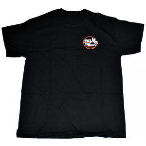 Dirty Whoore Men's Black T with She Devil Orange logo