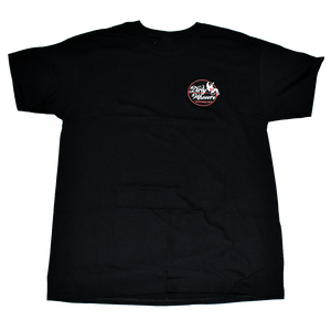 Dirty Whoore Men's Black T with She Devil Red logo