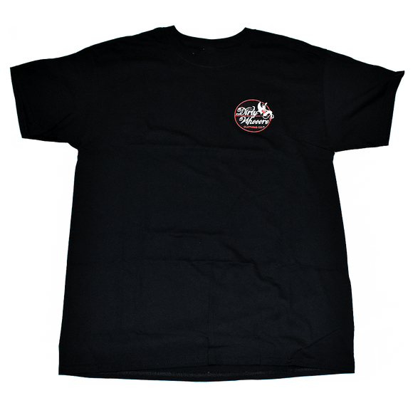 Dirty Whoore Men's Black T with She Devil Red logo