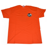 Dirty Whoore Men's Orange T with She Devil Black logo