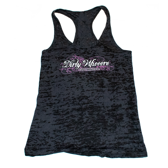 Dirty Whooore Ladies Black Athletic Tank