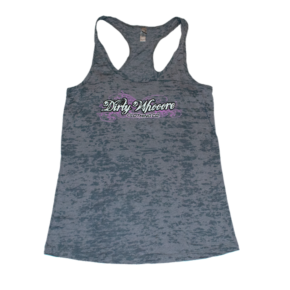 Dirty Whooore Ladies Gray Athletic Tank