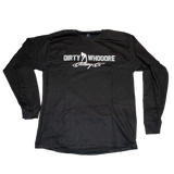 Dirty Whooore Men's Black Long Sleeve T with Standing Lady Logo