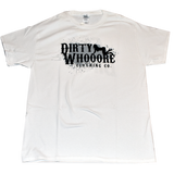 Dirty Whooore Men's White T with Crawling Lady Logo
