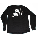 Dirty Whooore Men's Black Long Sleeve T with Standing Lady Logo