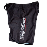 Dirty Whooore Men's Black Board Shorts with She Devil Logo