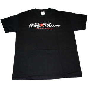 Dirty Whooore Men's Black T with Star Logo Red