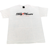 Dirty Whooore Men's White T with Star Logo Red